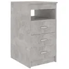 Image de Armoire à tiroirs Gris béton 40x50x76 cm Bois d ingénierie