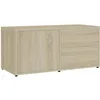 Image de vidaXL Meuble TV, Armoire de Télévision avec Tiroirs, Meuble Télé de Salon Salle de Séjour Intérieur, Scandinave, Chêne Sonoma Bois d’Ingénierie