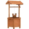 Image de vidaXL Jardinière à Puits à Souhait de Jardin Plantes Fleurs Pelouse Décoration de Jardin Arrière-Cour Extérieur 40x40x84cm Bois de Sapin