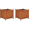 Image de vidaXL Jardinières surélevées 2 pcs 50x50x50 cm Bois de sapin