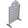 Image de vidaXL Clôture en Treillis Panneau de Clôture Treillis Extensible Support Rosiers Jardin Arrière-Cour Extérieur 1,8x1 m Gris Bois de Sapin Massif