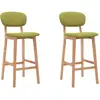 Image de vidaXL Tabourets de bar lot de 2 vert tissu