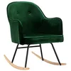 Image de Chaise à bascule Vert foncé Velours