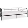 Image de vidaXL Cadre de lit de repos sans matelas noir métal 90x200 cm