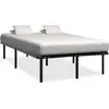 Image de vidaXL Cadre de lit sans matelas noir métal 140x200 cm