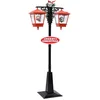 Image de vidaXL Lampadaire de Noël avec Père Noël Noir et rouge 81x40x188cm PVC