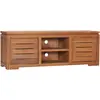 Image de vidaXL Meuble TV 110x30x40 cm Bois de teck massif