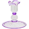 Image de Bougeoir Jane en verre Anna + Nina Violet taille unique