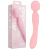 Image de Good Vibes Only Simi   Double-Sided Wand Vibrator   Pink