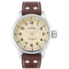 Image de TW Steel Swiss Volante Mens 45mm Quartz Watch with Cream Dial Brown Leather Strap, and Date Calendar SVS101
