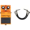 Image de Boss DS-1 avec câbles patch
