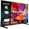 Image de SALORA SMART50TV  50 Pouces Android TV avec écran LED 4K Ultra HD, HDR10+, Chromecast intégré, Wi-FI, 3X HDMI, Classe énergétique E, Bluetooth   TV connectée élégante avec résolution 4K