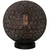 Image de Freelight Lampe de table Oronero, Ø 30 cm, noir/doré, métal