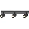 Image de Freelight Spot pour plafond Razza, noir, longueur 61 cm, 3 lampes, métal