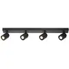 Image de Freelight Spot pour plafond Razza, noir, longueur 82 cm, 4 lampes, métal