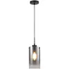 Image de Freelight Suspension Ventotto, noir/fumée, Ø 15 cm, verre