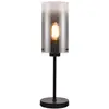 Image de Freelight Lampe de table Ventotto, noir/fumée, hauteur 57 cm, métal/verre