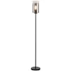 Image de Freelight Lampadaire Ventotto, noir/fumé, hauteur 165 cm, métal/verre