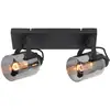 Image de Freelight Spot pour plafond Fumoso, longueur 37 cm, noir/gris, à 2 lampes.