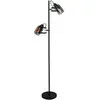 Image de Freelight Lampe sur pied Fumoso, à 2 lampes, hauteur 143 cm, noir/gris fumée