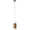 Image de Freelight Suspension Ventotto, noir/or, Ø 15 cm, verre