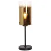 Image de Freelight Lampe de table Ventotto, noir/or, hauteur 57 cm, métal/verre
