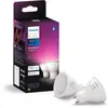 Image de Ampoule LED connectée PHILIPS HUE GU10 White&Color Ambiance pack de 2