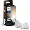 Image de Ampoule LED connectée PHILIPS HUE GU10 White pack de 2