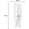 Image de Philips Ampoule à broche LED, G9, 4W, mat, 480lm, 2.700K, intensité variable