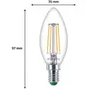 Image de Ampoule LED Philips E14 B35 2,3 W 485 lm 2700 K filament, lot de 3