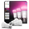 Image de Philips Hue Ampoule LED connectée A60, White and color, Culot E27, 6 W, Spectre complet 1000-2000 K, 810 lumens, Intensité variable, Compatible avec Alexa, Google Assistant et Apple Home, pack de 3
