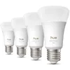 Image de Pack de 4 ampoules LED connectées A60 - PHILIPS HUE - Lumière blanche et colorée - Culot E27 - 6W - 1000-2000k - 810 lumens