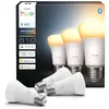 Image de Philips Hue Ampoule LED connectée A60, White Ambiance, Culot E27, 6 W, Spectre complet 1000-2000 K, 810 lumens, Intensité variable, Compatible avec Alexa, Google Assistant et Apple Home, pack de 3