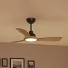 Image de Ventilateur LED Philips Olas, Ø 106 cm, brun/noir, silencieux