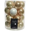 Image de Kaemingk Lot de 20 boules de Noël en verre - 6 cm - Beige/blanc/crème/marron clair