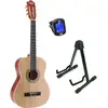 Image de LaPaz 002 NT guitare classique format 3/4 natural + stand + accordeur
