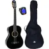 Image de LaPaz 002 BK guitare classique format 3/4 noire + housse + accordeur