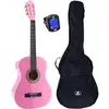 Image de LaPaz 002 PI guitare classique format 3/4 rose + housse + accordeur