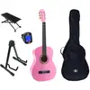 Image de LaPaz 002 PI guitare classique format 3/4 rose + accessoires