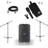 Image de JBL EON ONE Compact + 2 micros Electro-Voice ND76, pieds et câbles