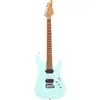 Image de Fazley Sunset Series Sand Shark Sky Blue guitare électrique avec housse