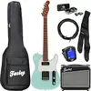 Image de Fazley Sunset Series Tempest 90 Sky Blue pack débutant guitare électrique