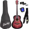 Image de Fazley W55-COL-R-3/4 ColourTune pack débutant guitare folk