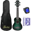 Image de Fazley K5521-COL-G ColourTune pack débutant ukulélé soprano