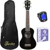 Image de Fazley K21B-W - pack débutant ukulélé soprano
