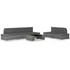 Image de vidaXL Salon de jardin 6 pcs Résine tressée Gris
