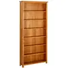 Image de vidaXL Bibliothèque à 7 niveaux 90x22,5x200 cm Bois de chêne massif