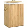 Image de vidaXL Panier à linge avec 2 sections bambou 72 L