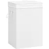 Image de vidaXL Panier à linge avec 2 sections bambou blanc 72 L
