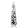 Image de Sapin de Noël artificiel mince flocon de neige vert 180 cm PVC